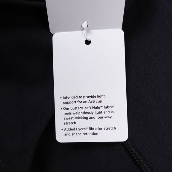 New Lululemon Size 8 Align Asymmetrical Bra A/B Light Support BLK Black $58 - Picture 5 of 8